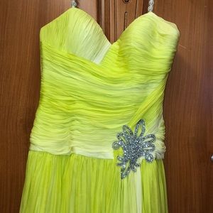 Ombré lime green dress